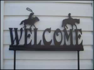 Custom welcome signs at Stewart Scenic Signs and Metal Art